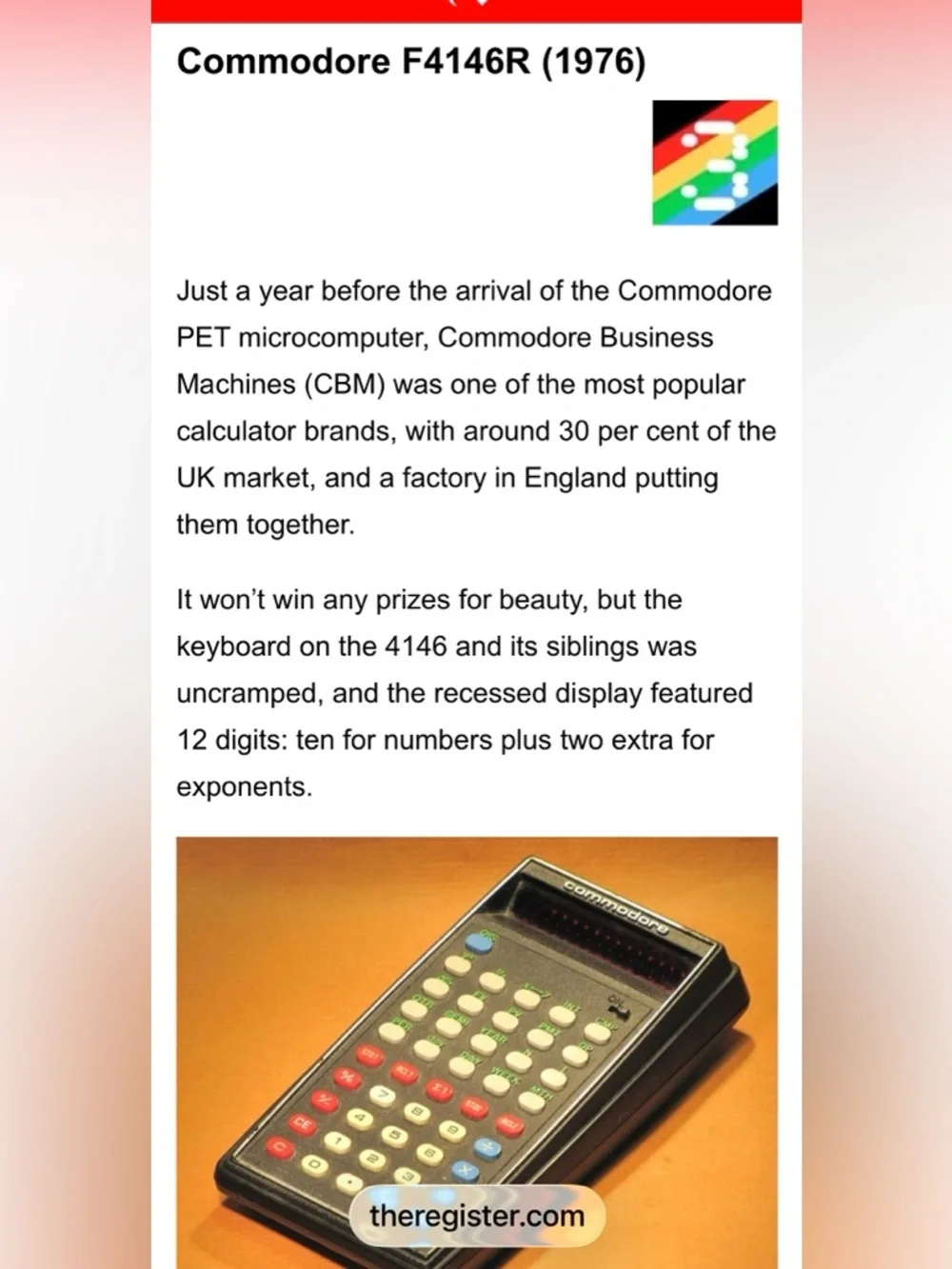 Commodore Vintage 1976 Electronic Calculator/original case/charger. Works great - Picture 7 of 8